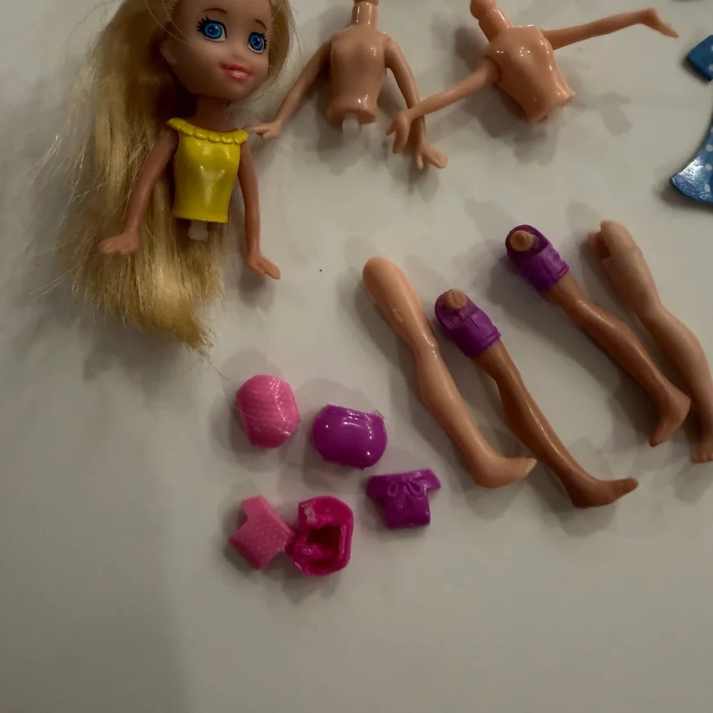 Polly Pocket Doll Accessory Lot 100+ Pieces Mattel Clothes Shoes Pets Furniture‎